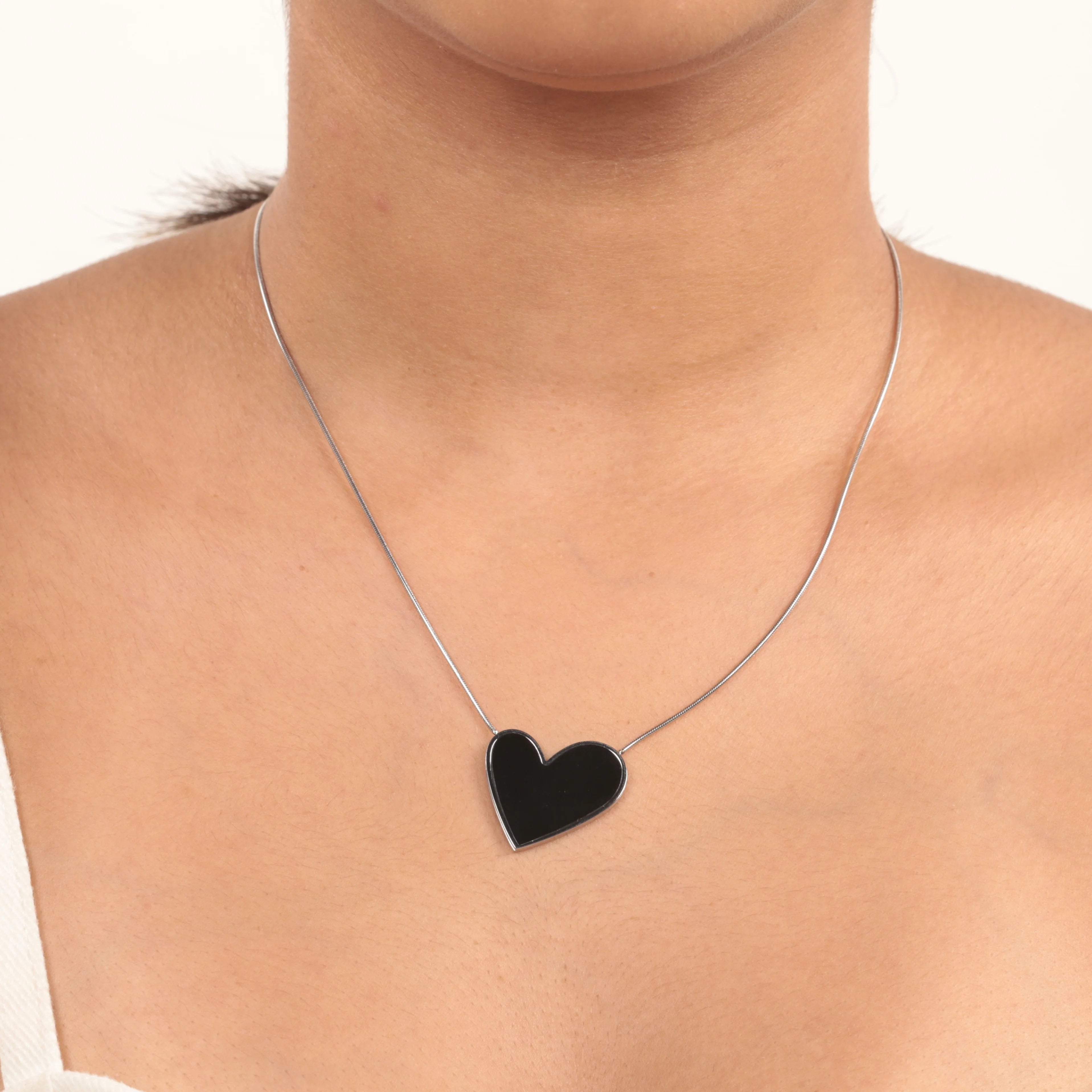 Colier Black Passion Argintiu