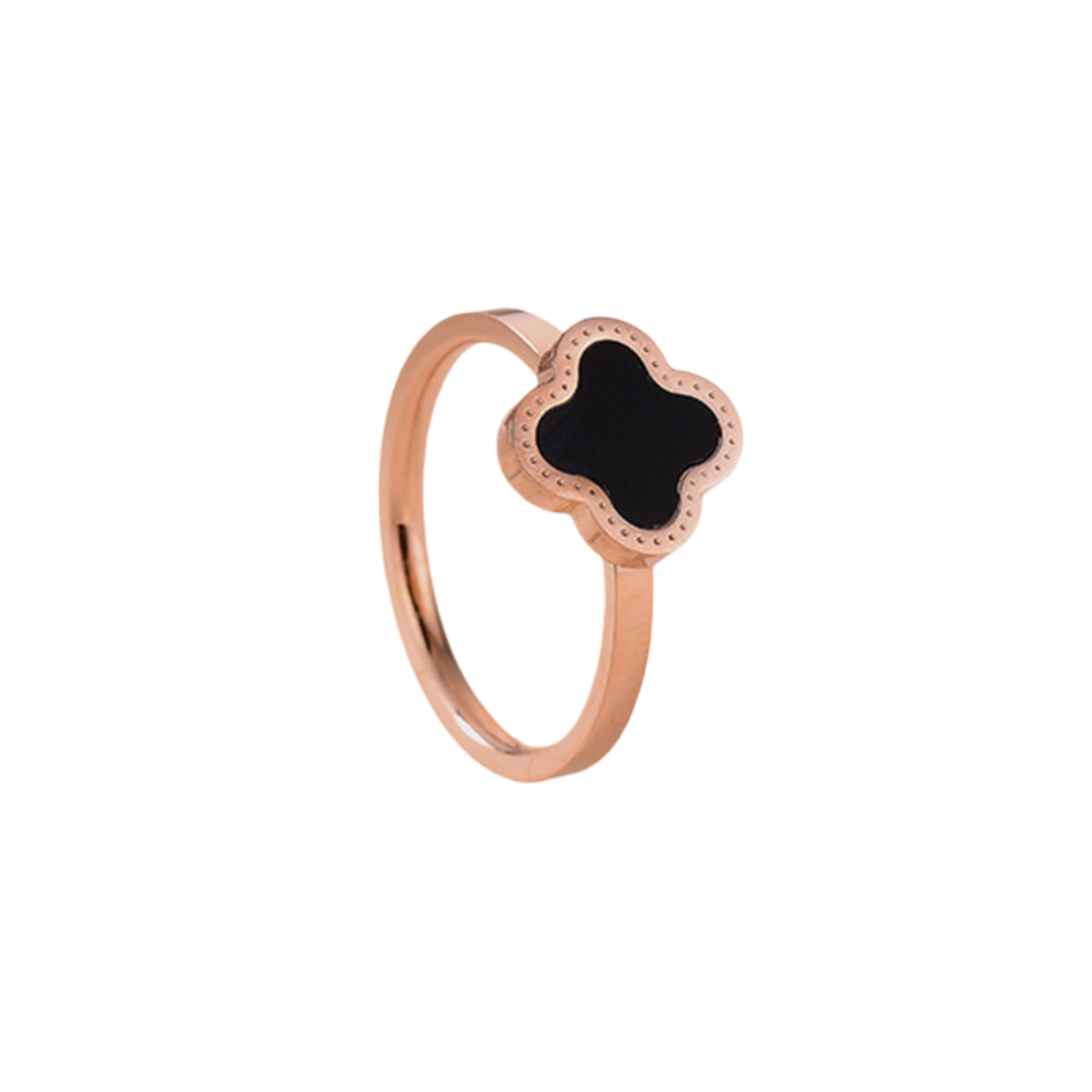 Inel Trifoi Negru Rose