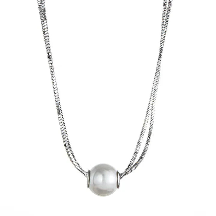 Colier Elysian Pearl Argintiu