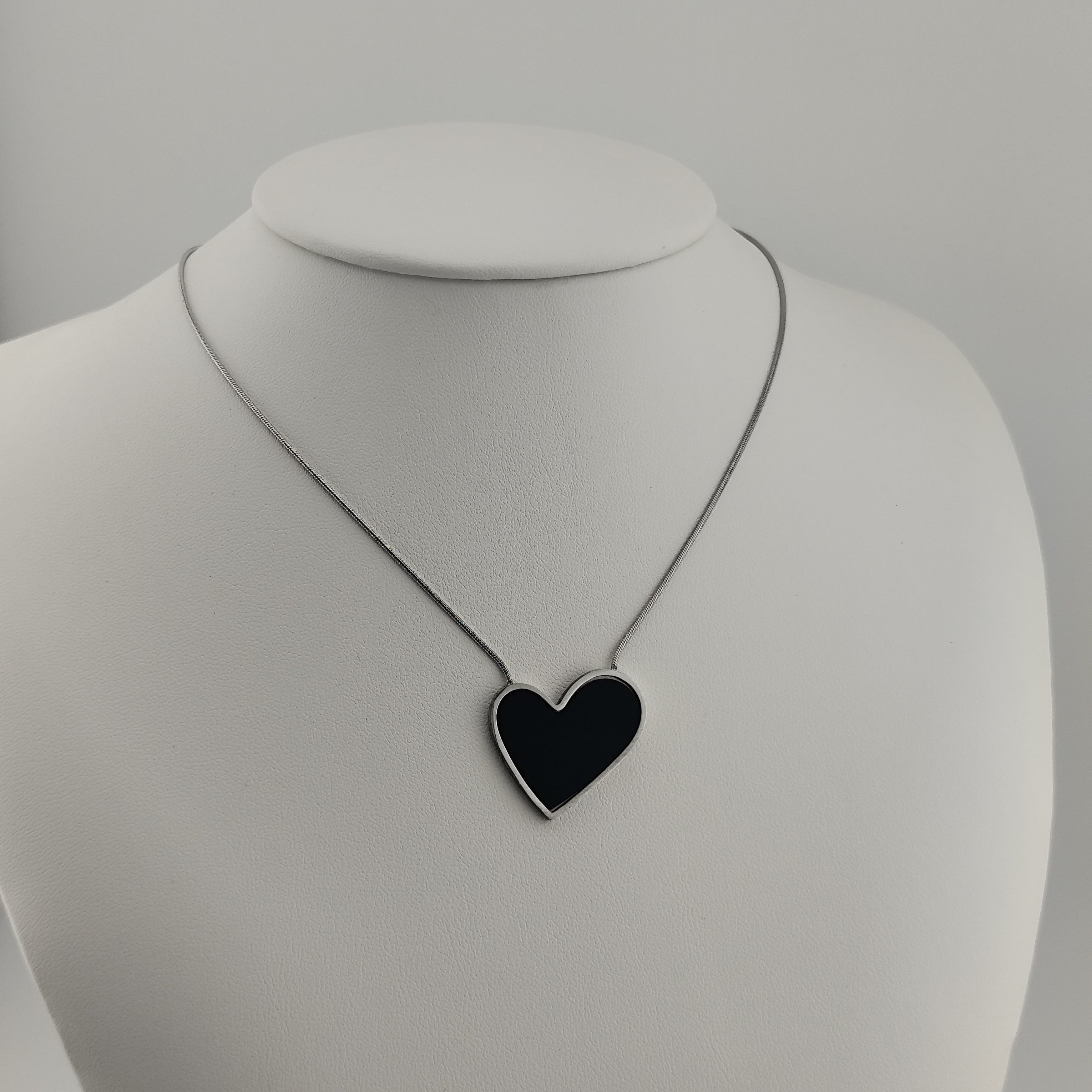 Colier Black Passion Argintiu