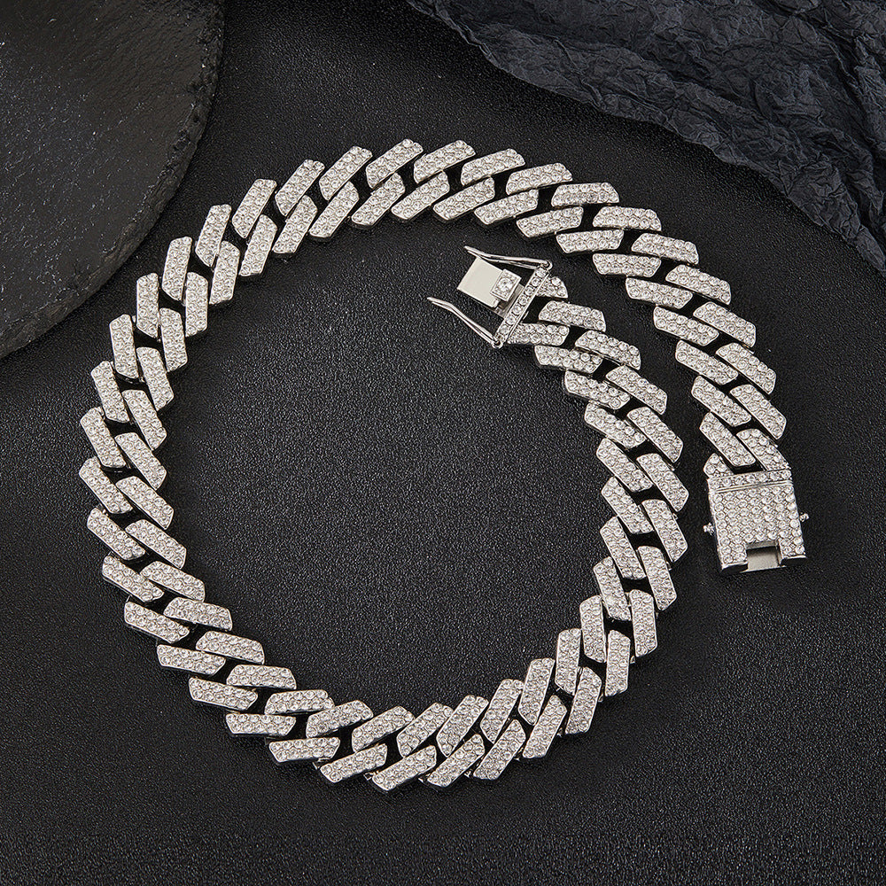 Colier Cuban Silver cu Zirconia