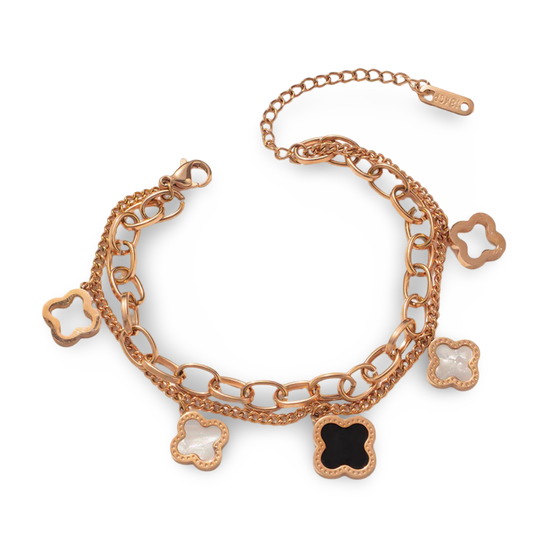 Brățară Charm Trifoi Rose