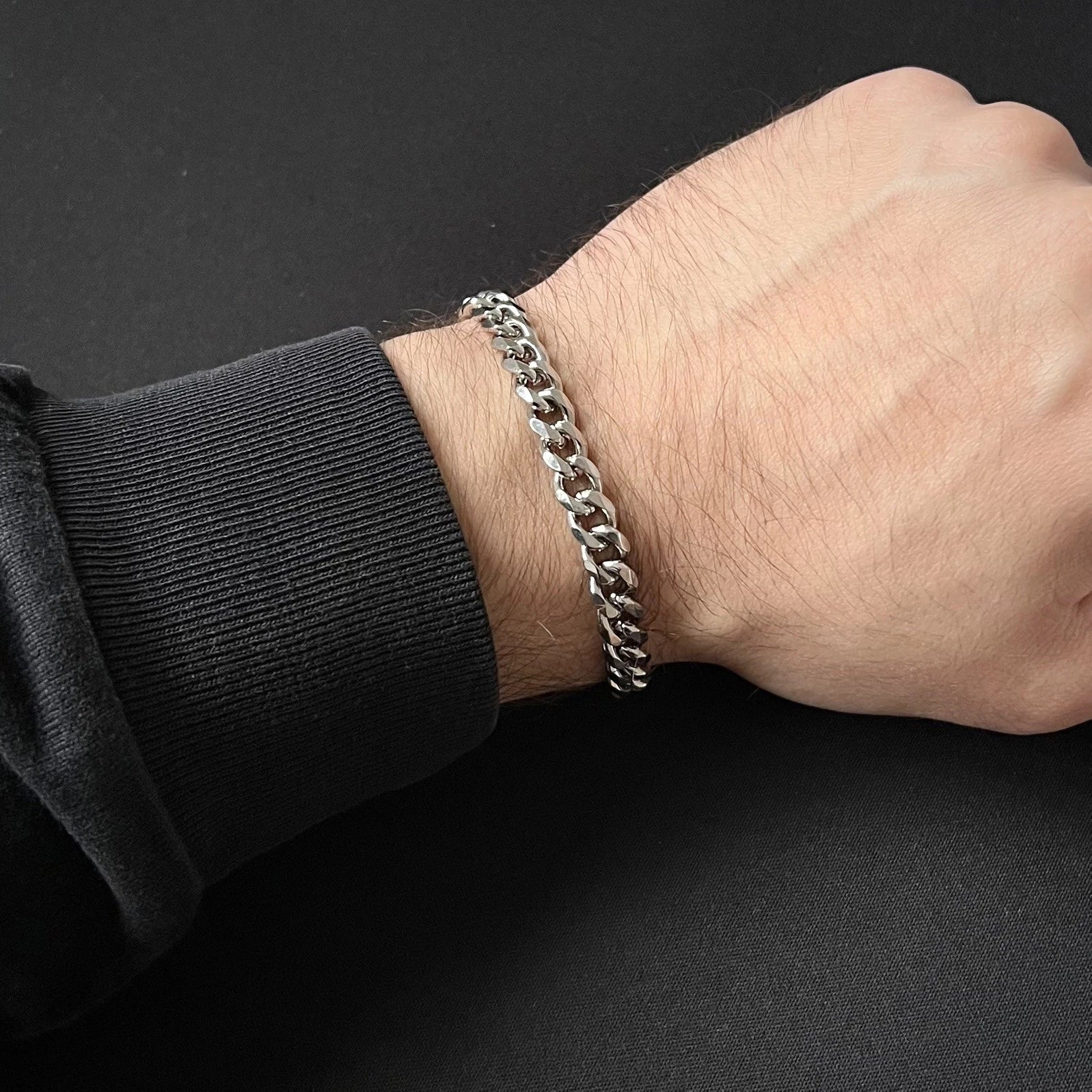 Brățară Cuban Silver 8mm