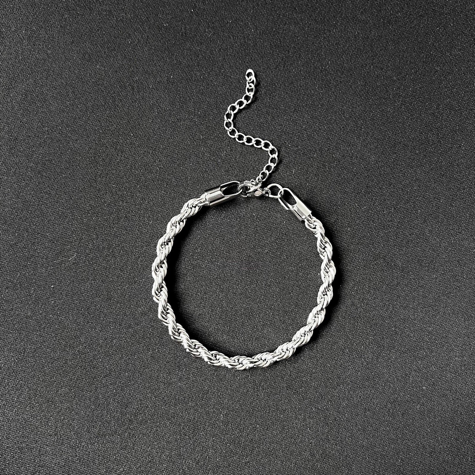 Brățară Twist Silver 5 mm din oțel inoxidabil