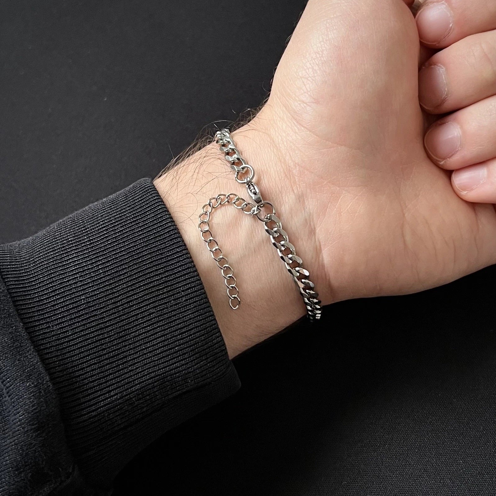 Brățară Cuban Silver 5mm