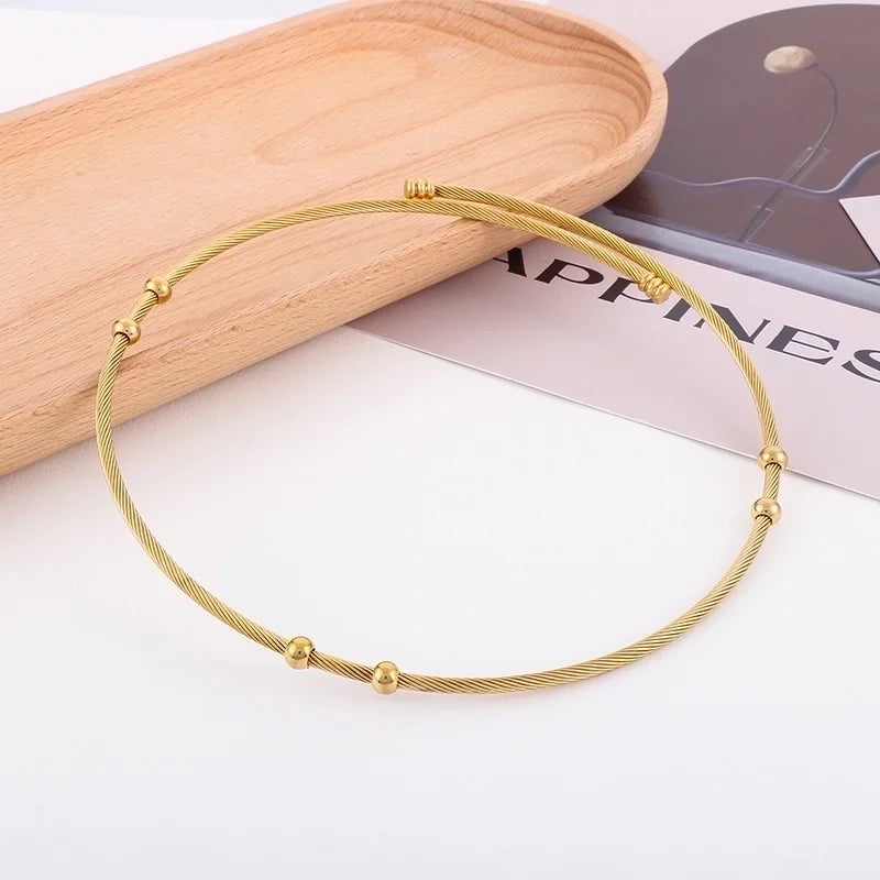 Colier Twist Cable Auriu