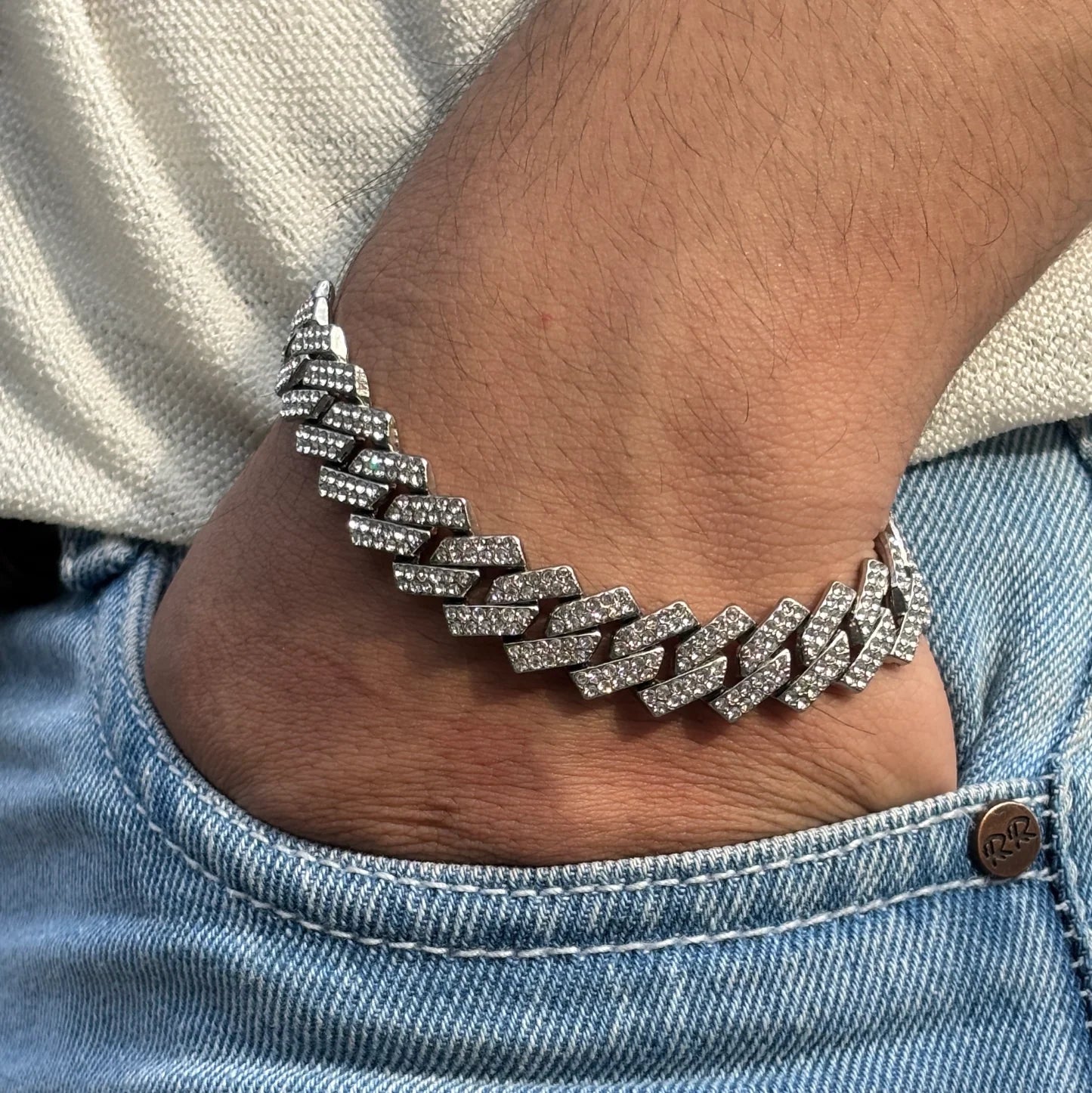 Brățară Cuban Silver Flat