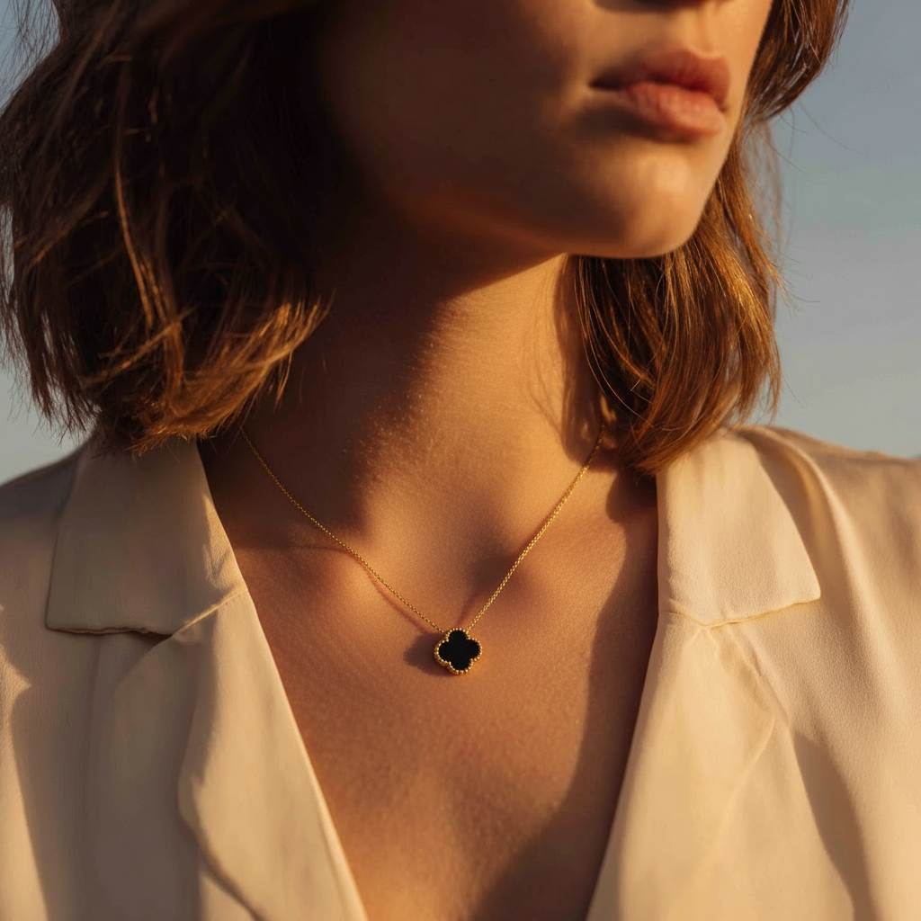 Colier Black Orchid Auriu