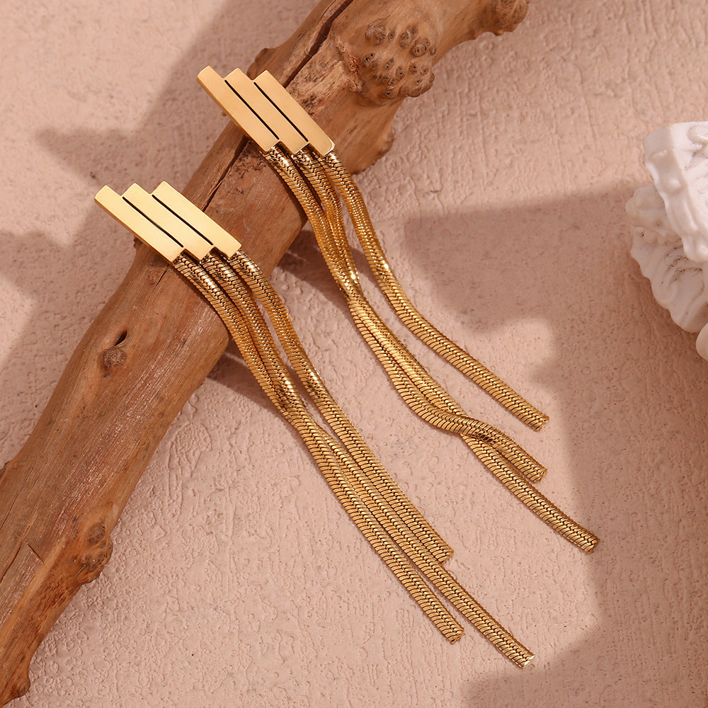 Cercei Damă Lungi Aurii