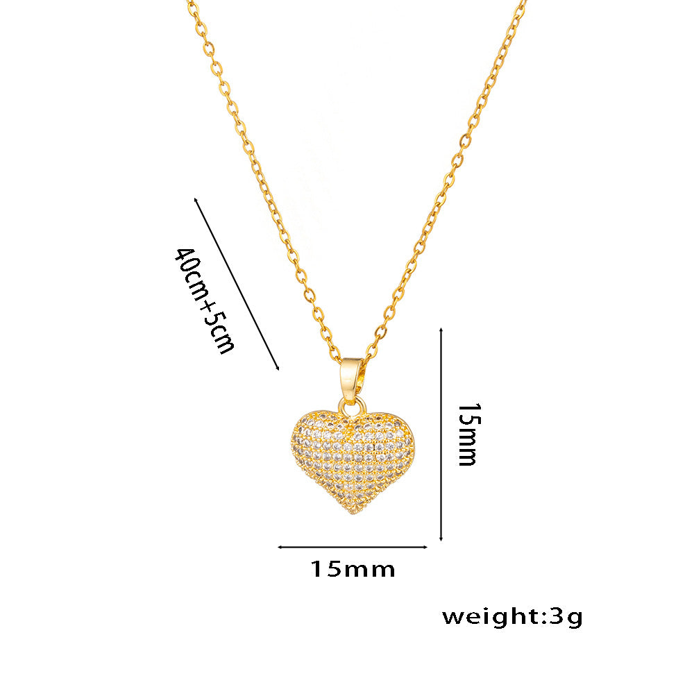 Colier Shining Heart Auriu