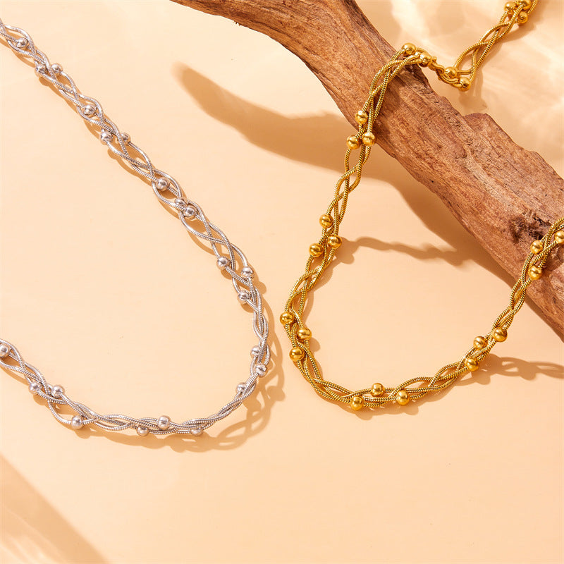 Colier Drops Argintiu