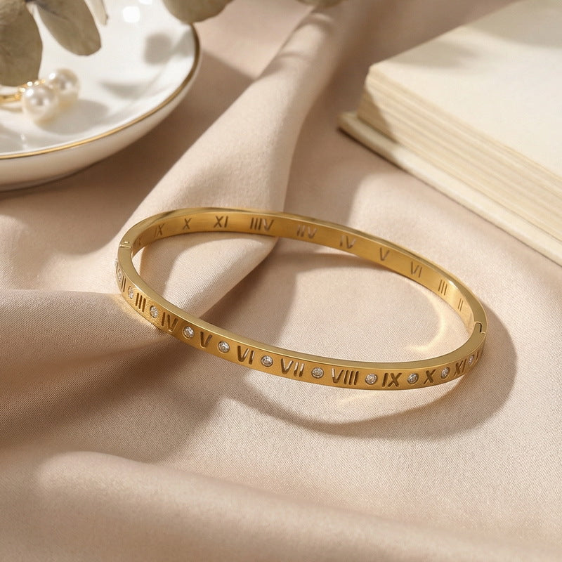 Brățară Aurie cu Cifre Romane