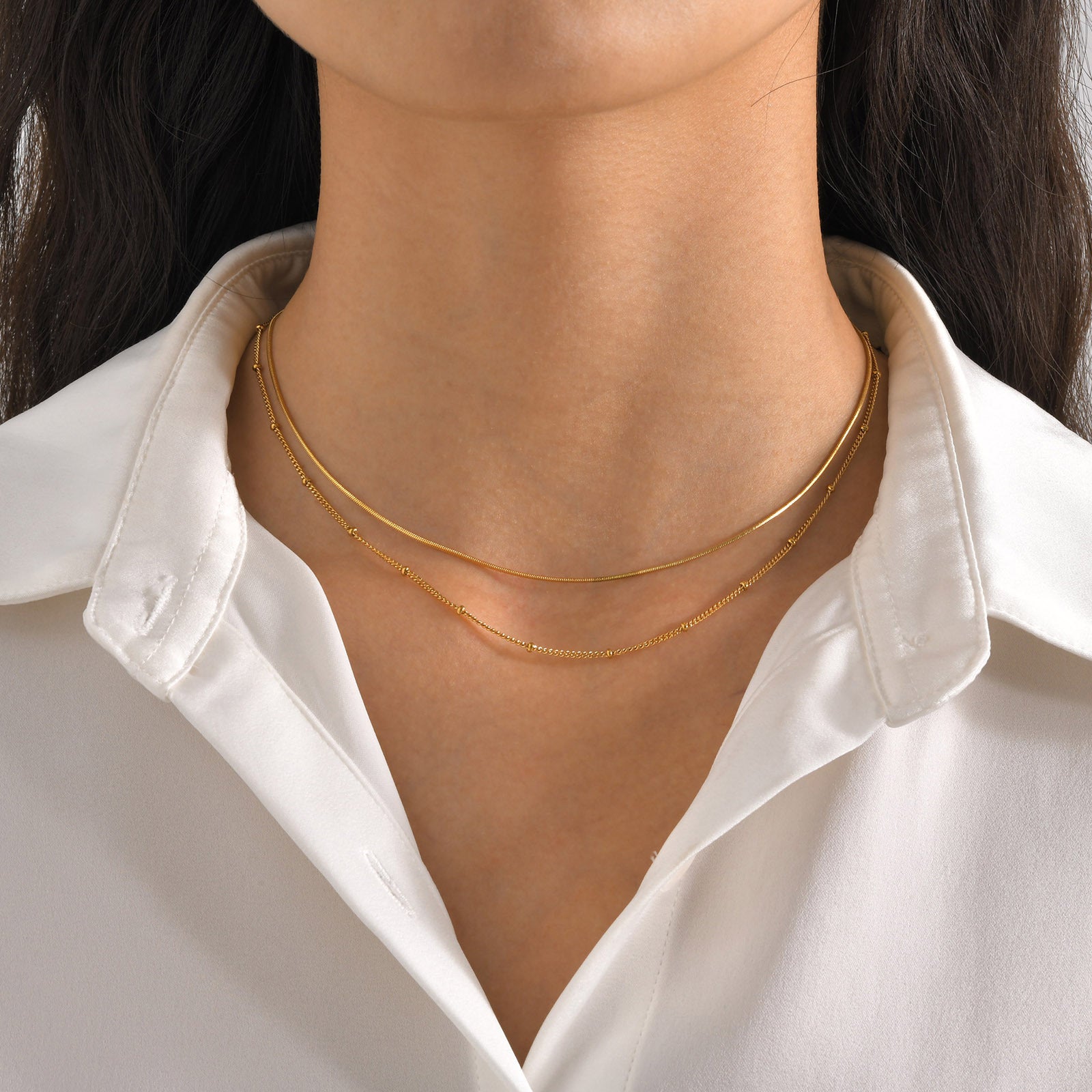 Colier Double Delight Auriu