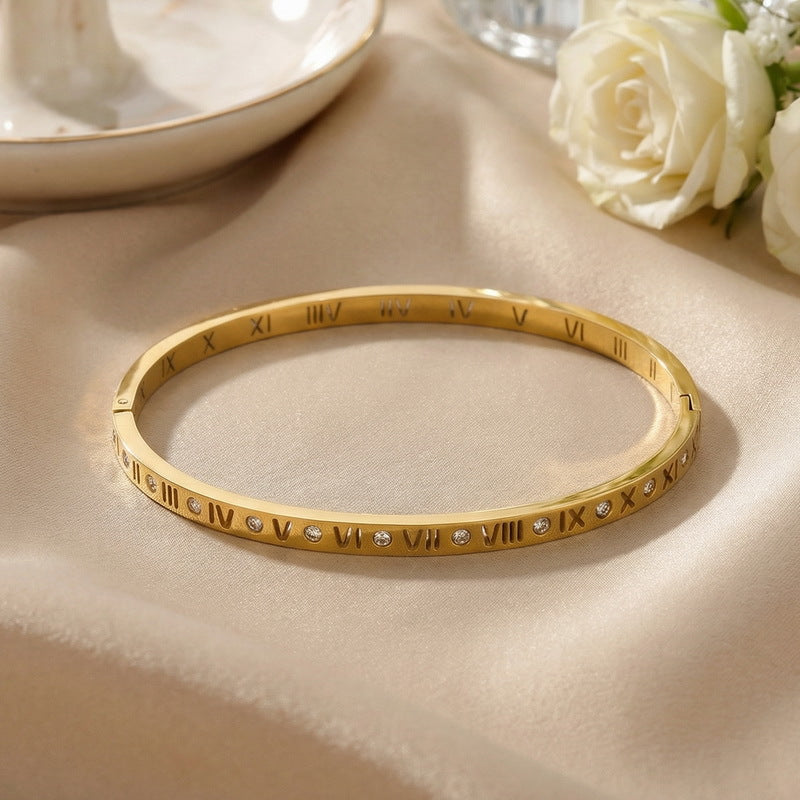 Brățară Aurie cu Cifre Romane