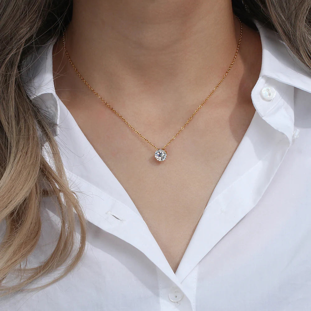 Colier White Aura Auriu