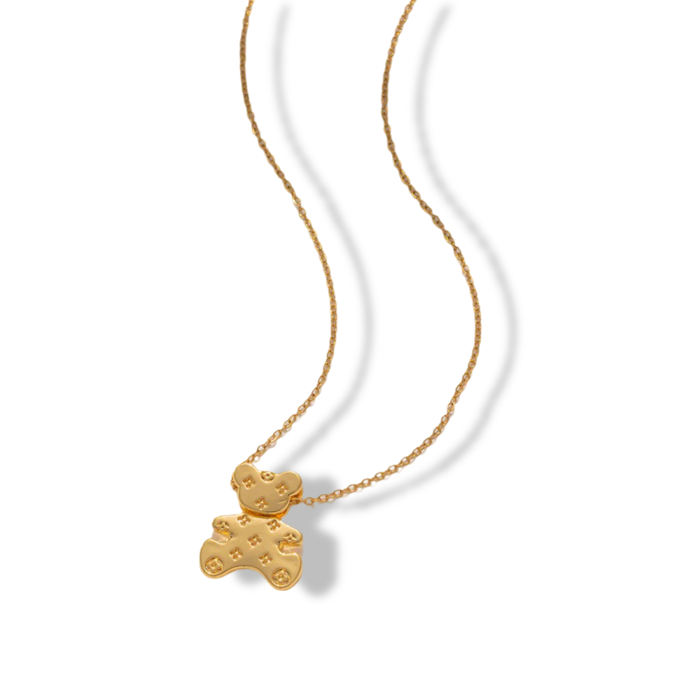 Colier Bear Charm Auriu