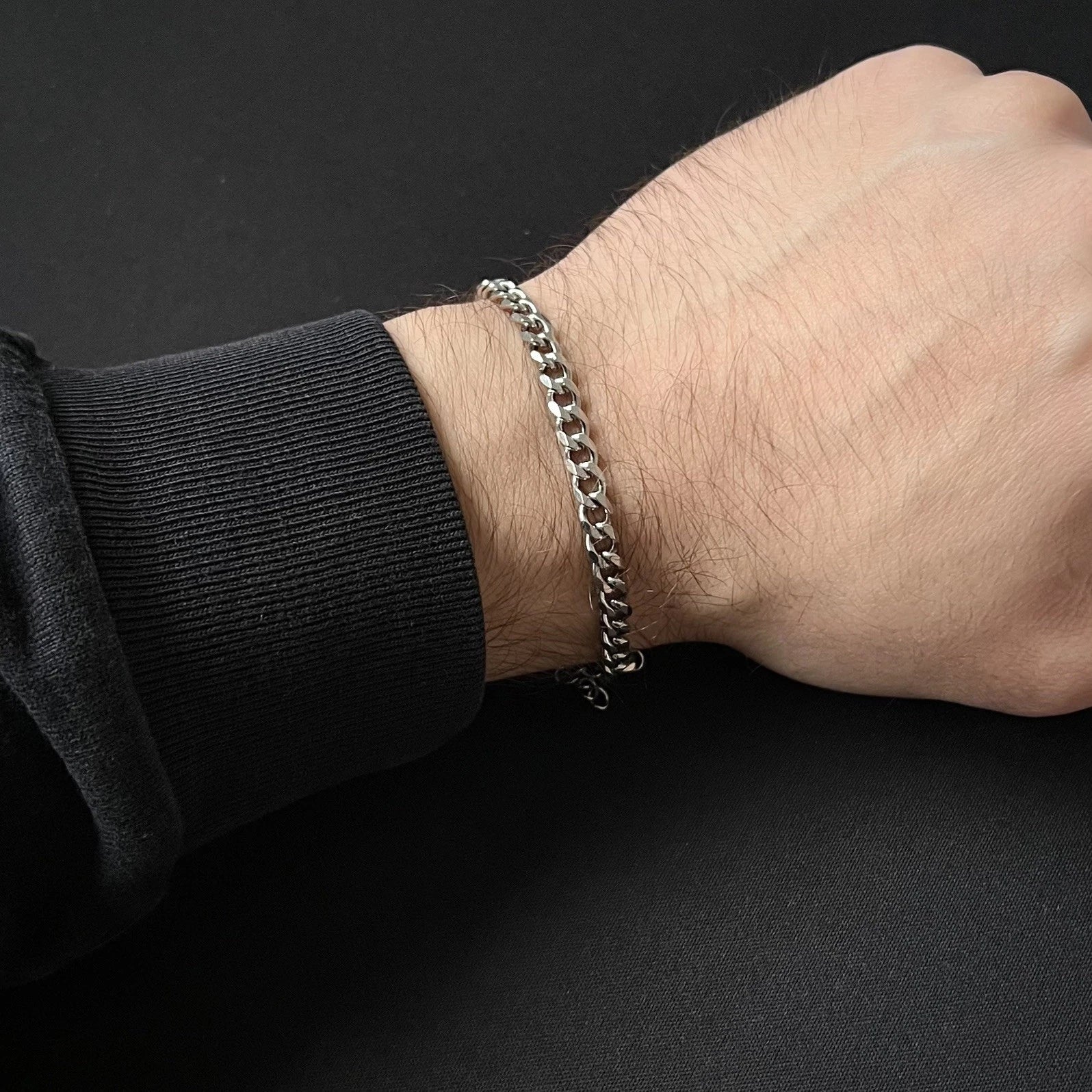 Brățară Cuban Silver 5mm