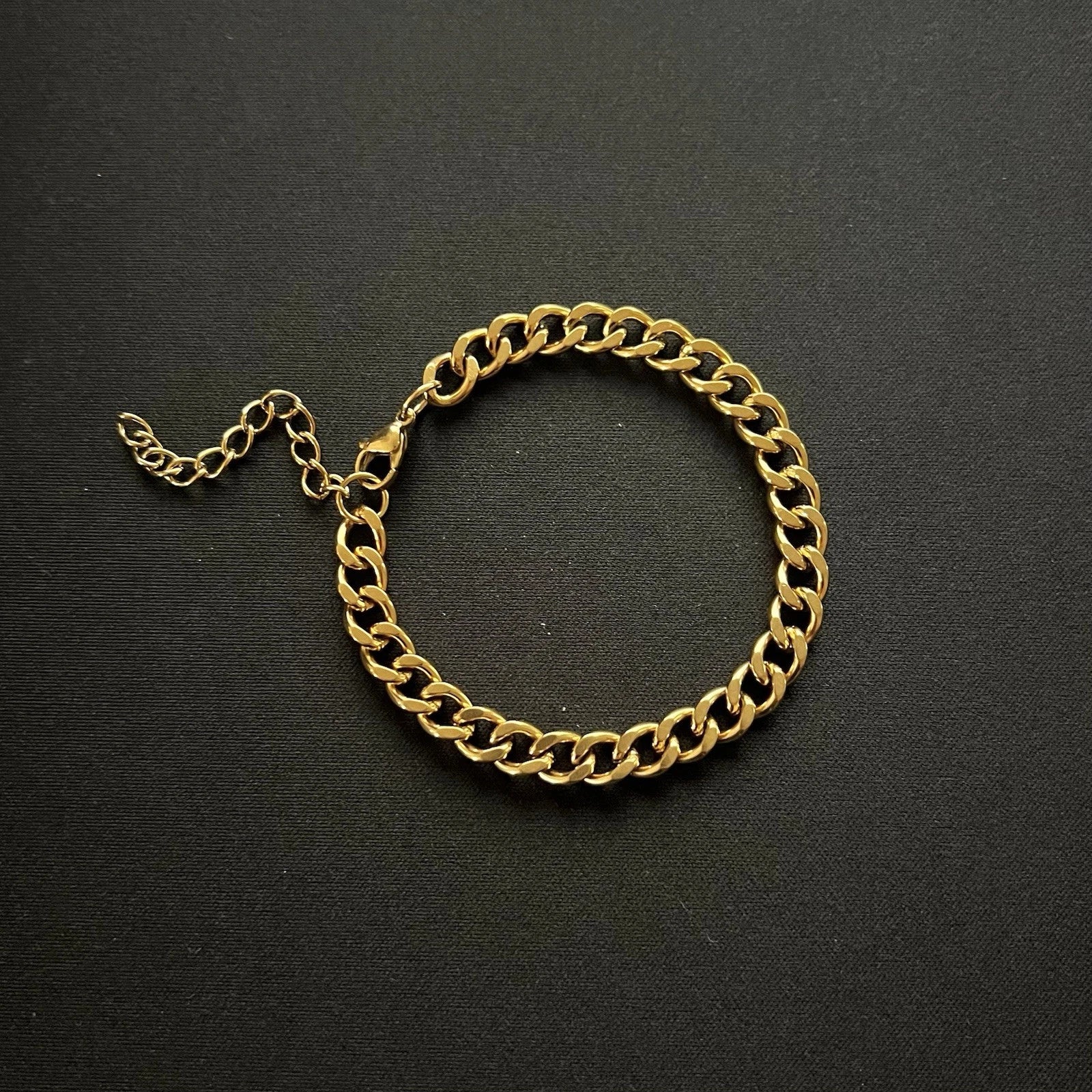 Brățară Cuban Gold 7 mm din oțel inoxidabil
