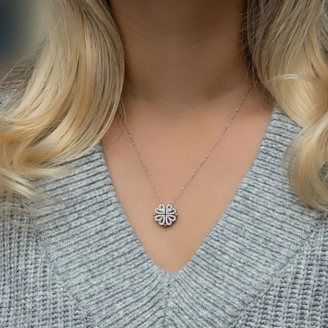 Colier Promise Hearts Argintiu