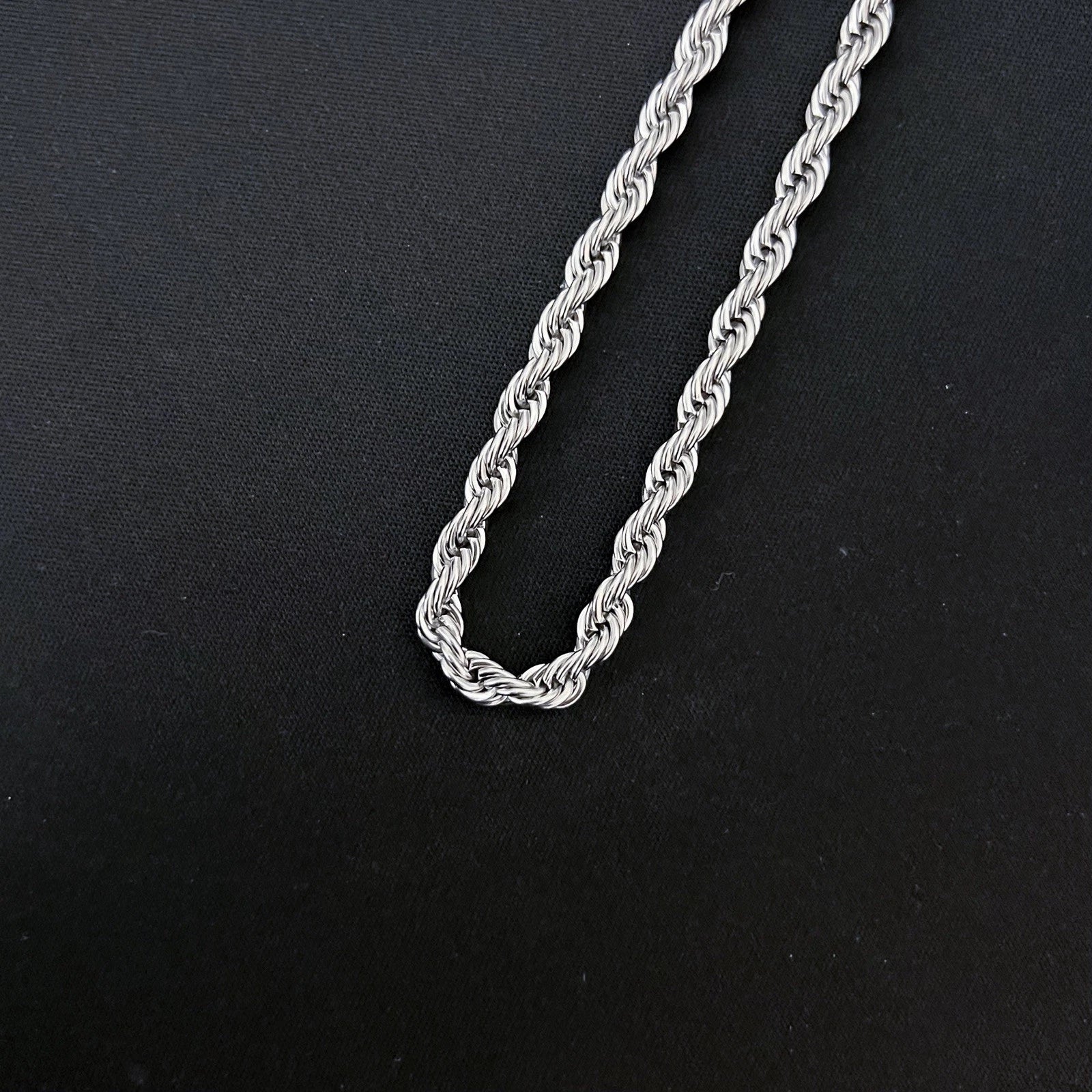 Colier Silver Twist 5 mm din oțel inoxidabil