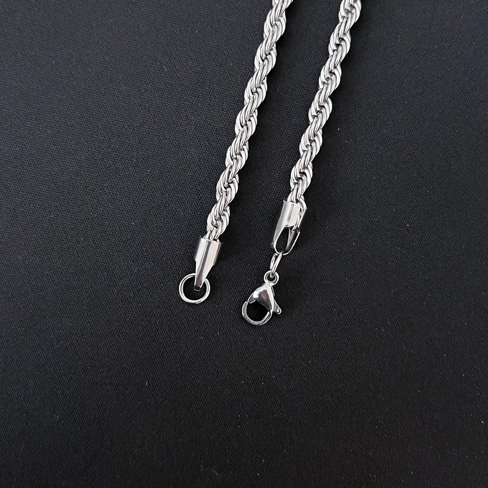 Colier Silver Twist 5 mm din oțel inoxidabil