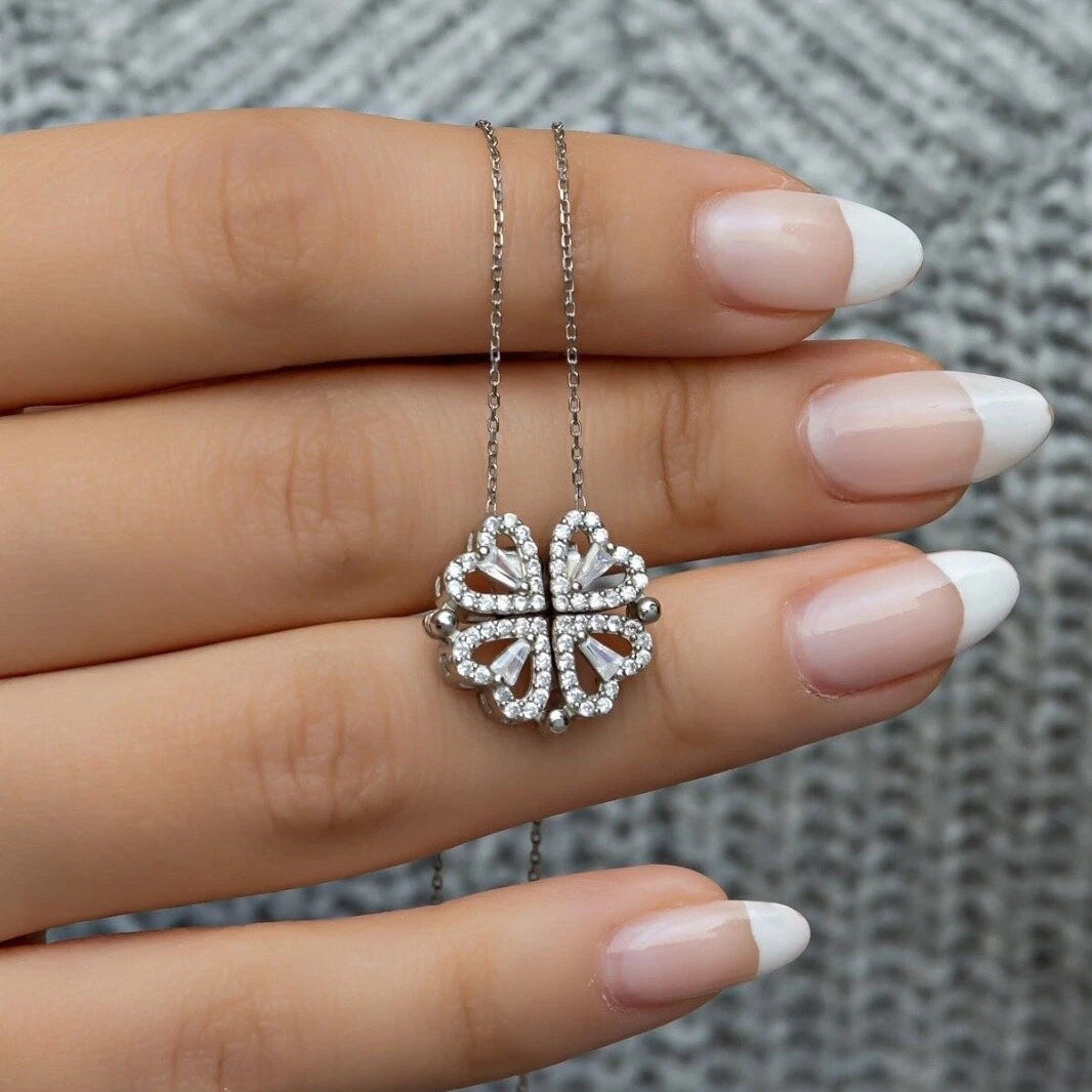 Colier Promise Hearts Argintiu